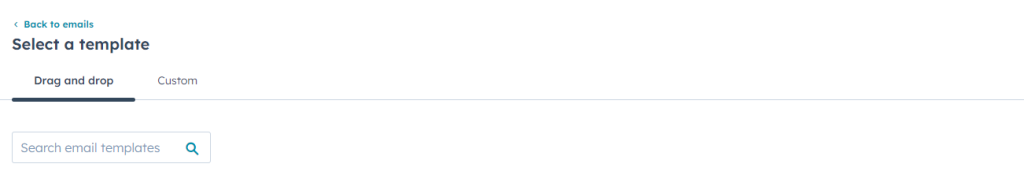 drag and drop and custom templates in hubspot